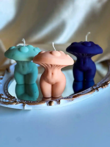 Mushroom Body Candle 3.5x3 inches