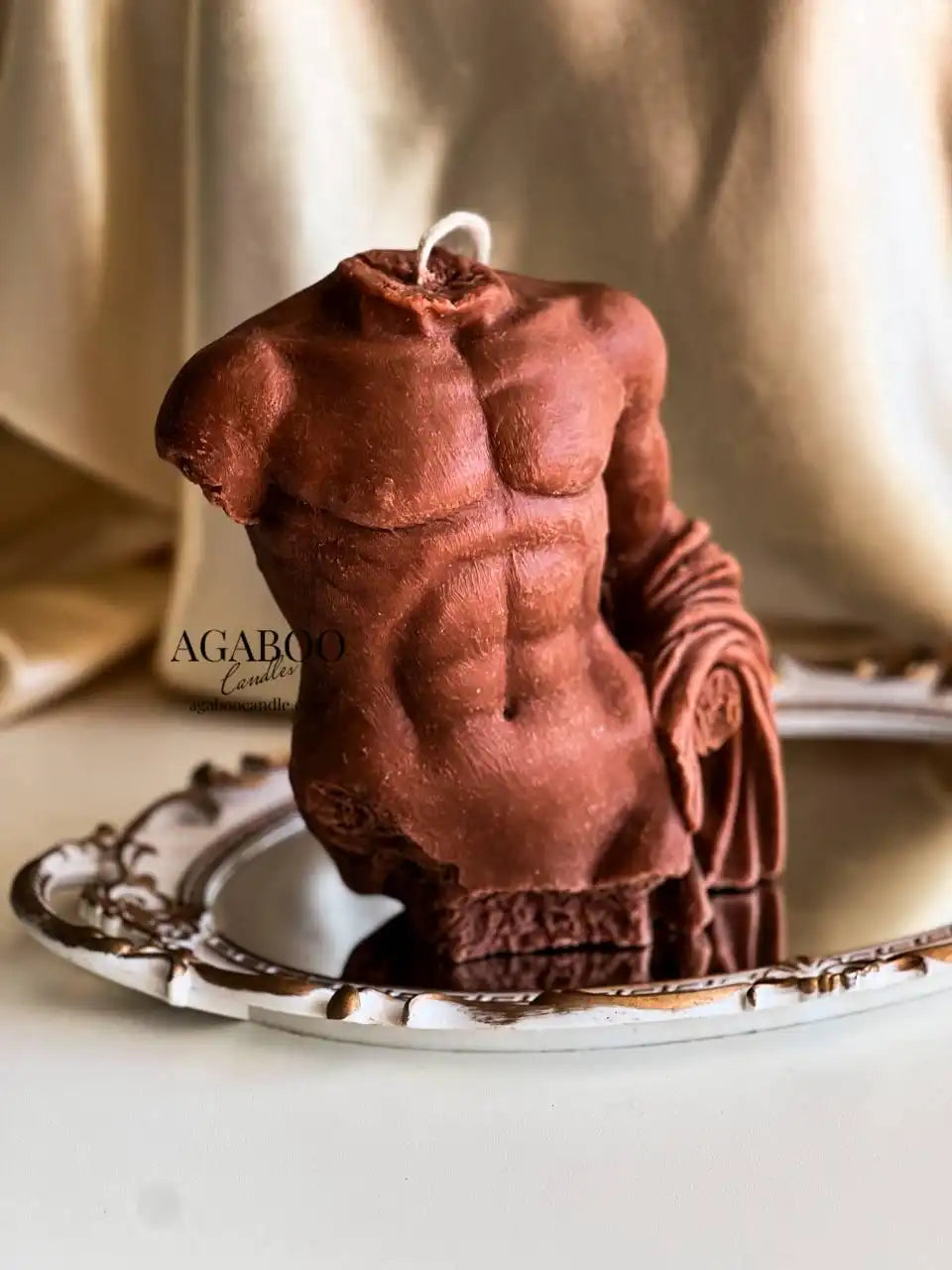 Huge Male Body Candle 7.5x8 inches