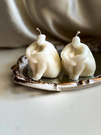 Small Sitting Lady Candle 3.5x2.5 inches