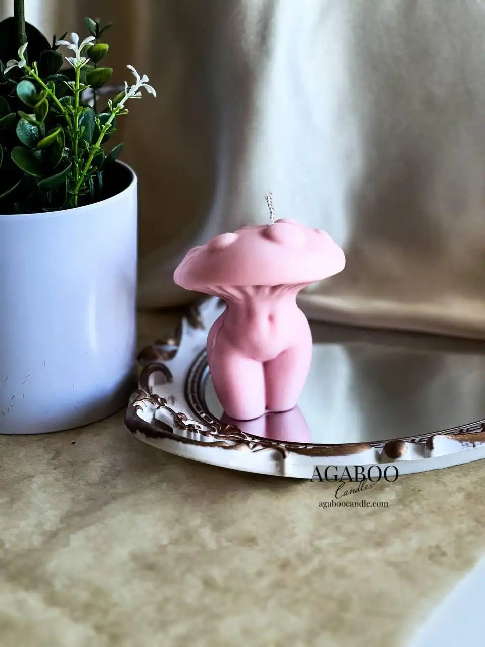 Mushroom Body Candle 3.5x3 inches