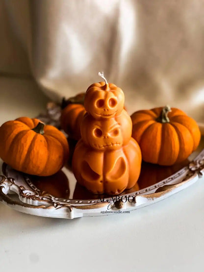 Trio Pumpkin Candle 4.5x2 inches