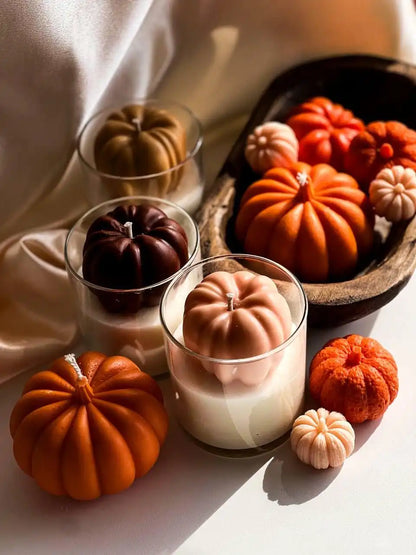 Halloween Container Candle with Pumpkin 3.5x3 inches