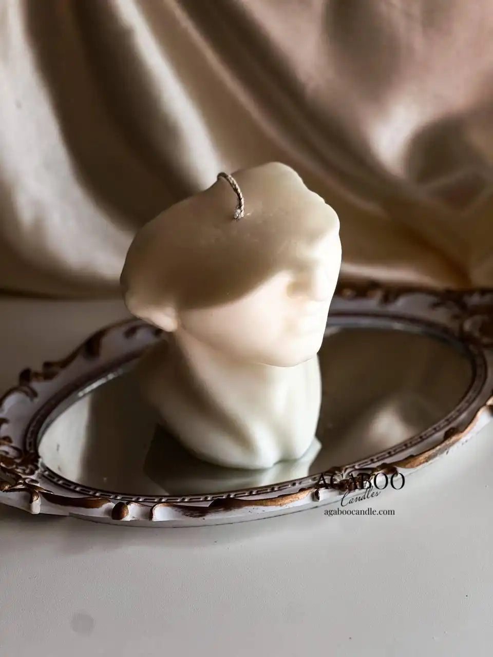 Huge Half Face David Candle 4.5x3 inches
