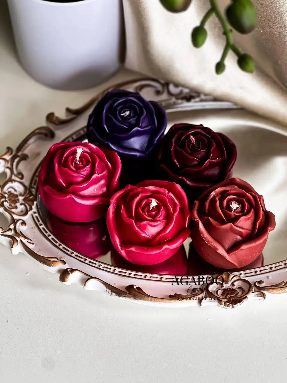 Rose Shaped Candle 2x2.5 inches