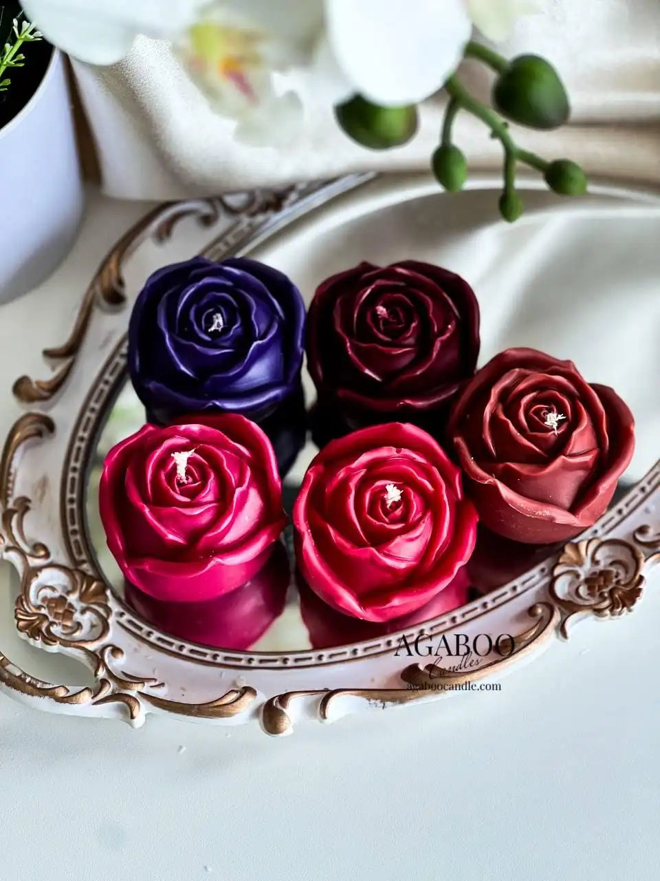 Rose Shaped Candle 2x2.5 inches