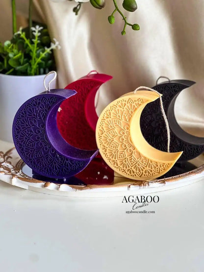 Ramadan Moon Candle 5x4 inches