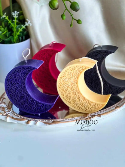 Ramadan Moon Candle 5x4 inches