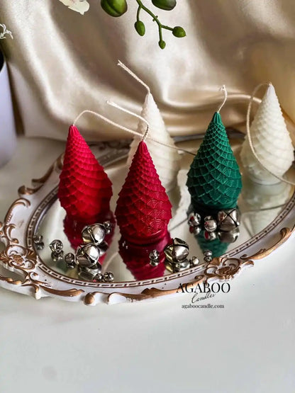 Xmas Tree Candle 4.5x2.5 inches