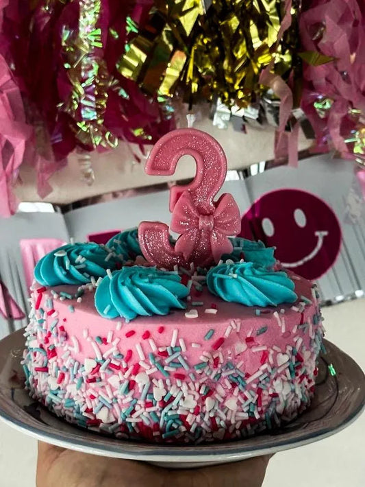 Birthday Cake Number Candle 3x1.5 inches