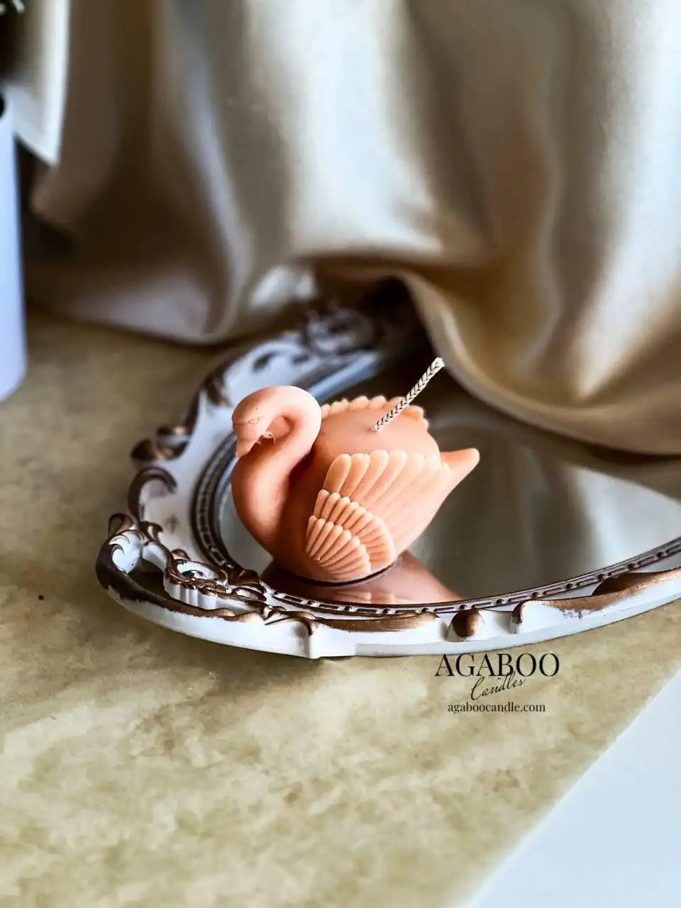 Swan Figurine Candle 2x3 inches