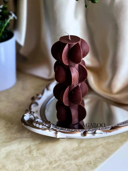 Wavy Tall Pillar Candle 6x2.5 inches