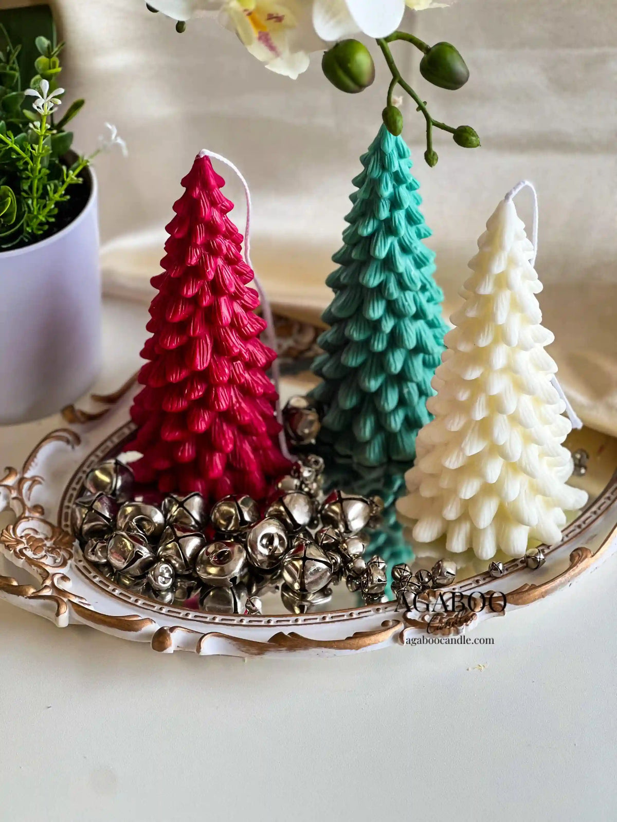 Large Christmas Tree Candle 7x3.5 inches