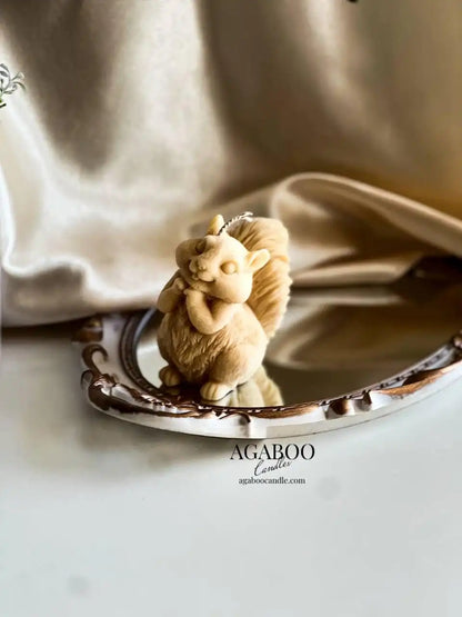 Squirrel Candle 3.5x3.5 inches
