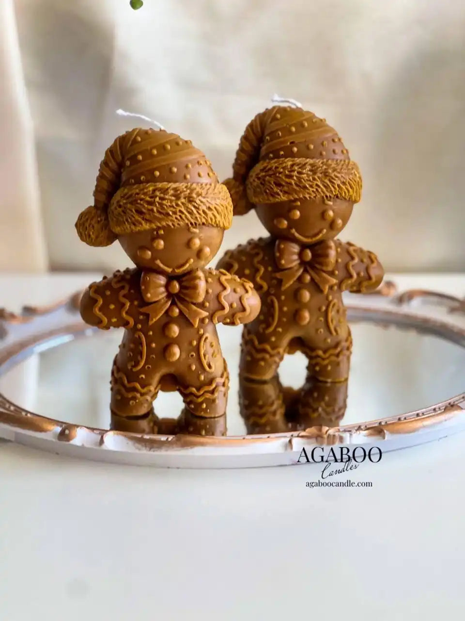 Gingerbread Man Candle 6x3.5 inches