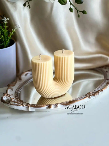 Unique Arch Pillar Candle 4x4.5 inches