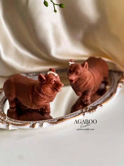 Adorable Corgi Shaped Candle 4x5.5 inches