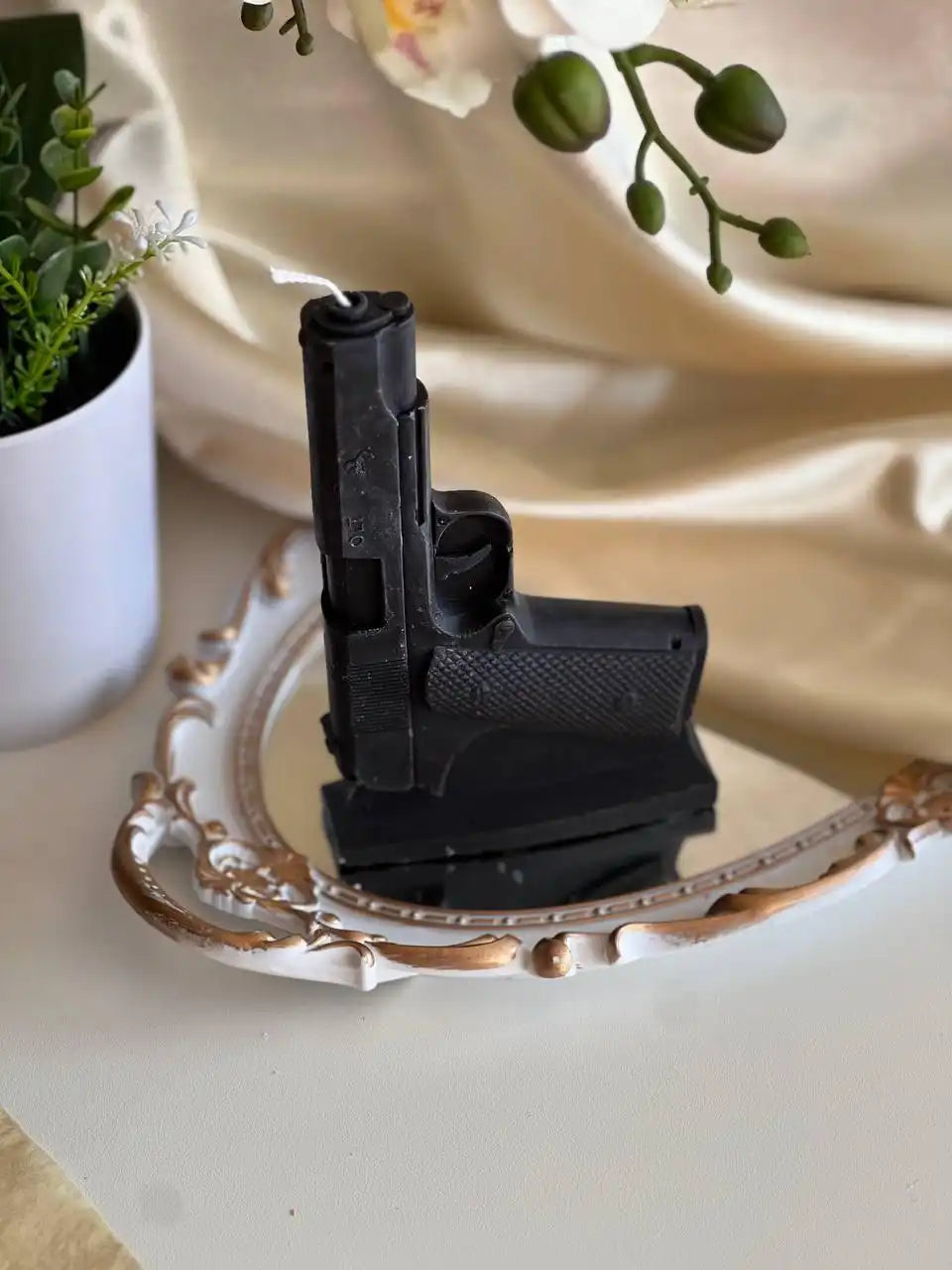 Gun Candle 7x4.5 inches
