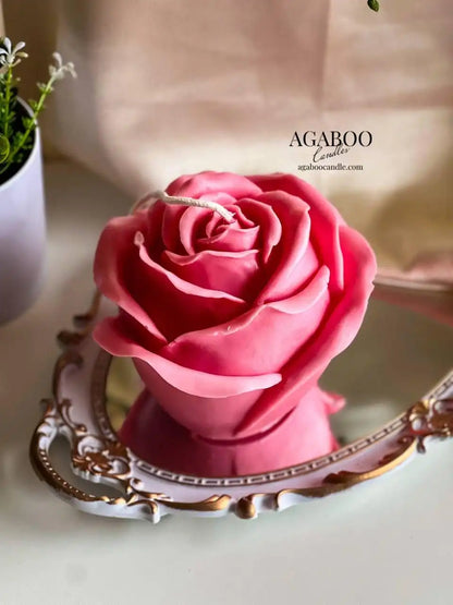 Huge Rose Candle 5.5x6 inches