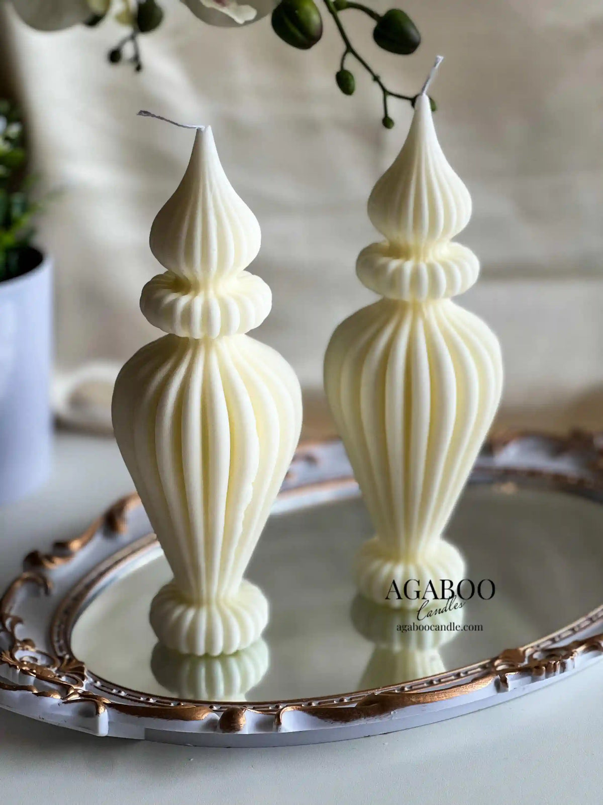 Stylish Irregular Pillar Candle 8.5x2 inches