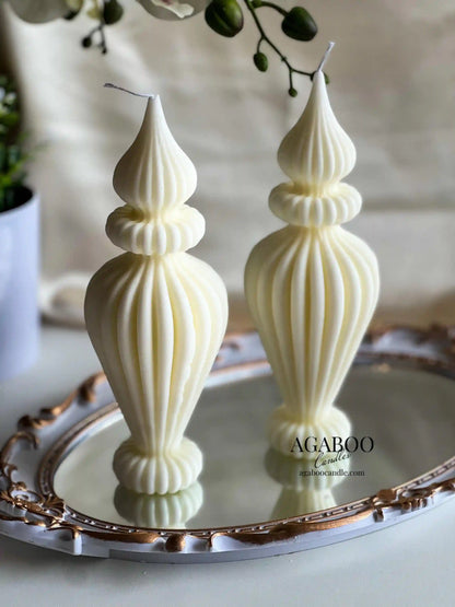Stylish Irregular Pillar Candle 8.5x2 inches