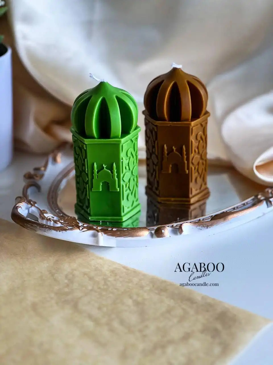 Castle Cylindrical Candle 4.5x inches