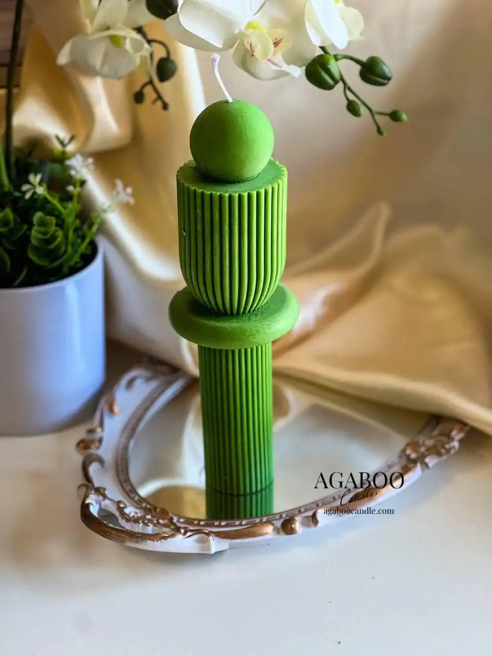 Chic and Unique Pillar Candle 10x3 inches