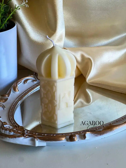 Castle Cylindrical Candle 4.5x inches