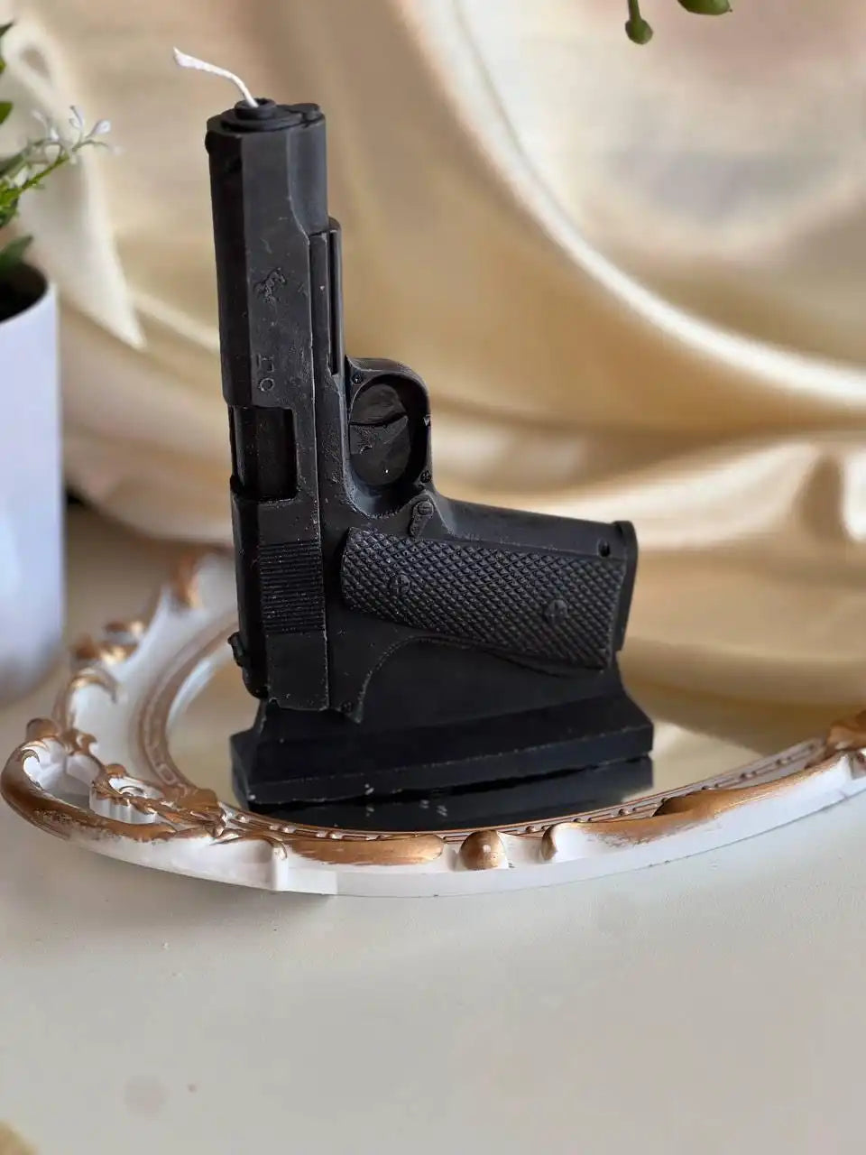 Gun Candle 7x4.5 inches