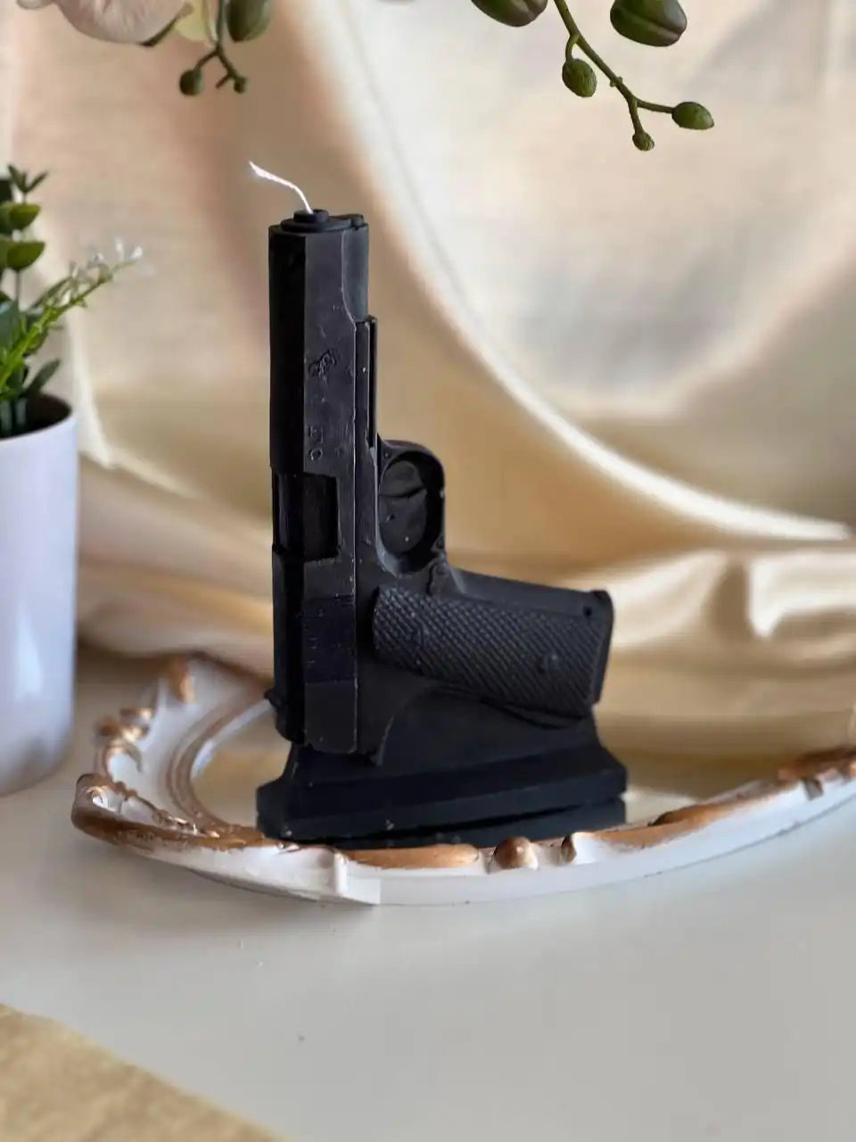 Gun Candle 7x4.5 inches