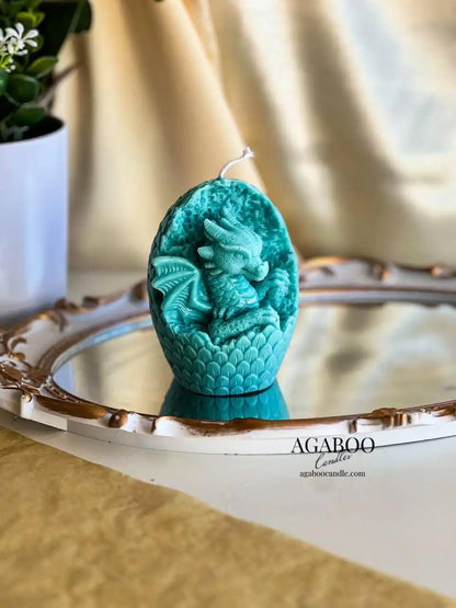 Mystical Dragon's Egg Candle 4x3 inches