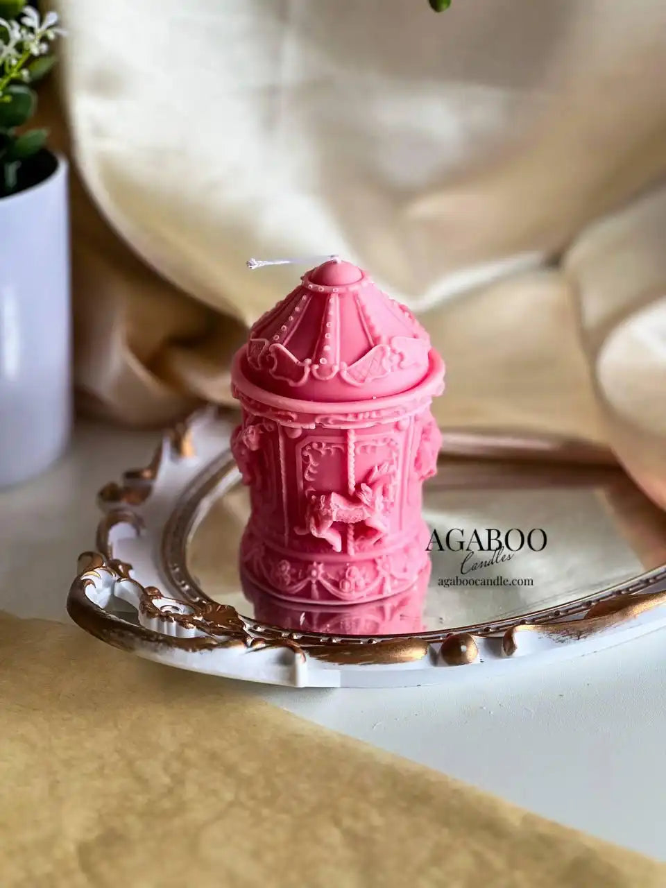Carousel Candle 4.5x2.5 inches