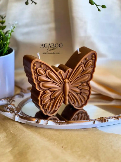 Large Butterfly Shaped Candle 5x5.5 inches