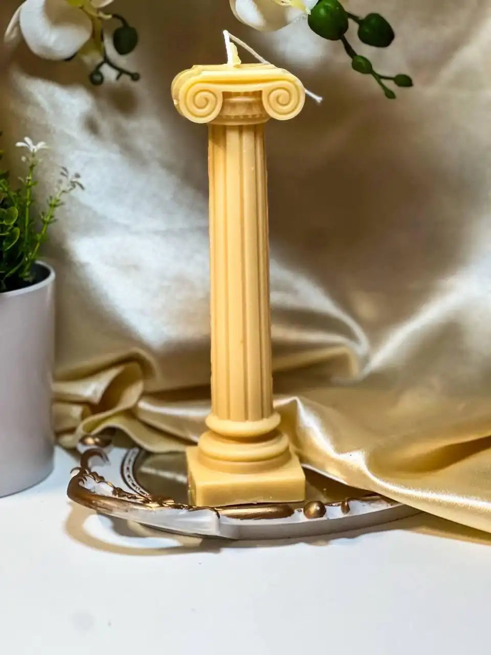 Greek Column Pillar Candle 8.5x2.5 inches
