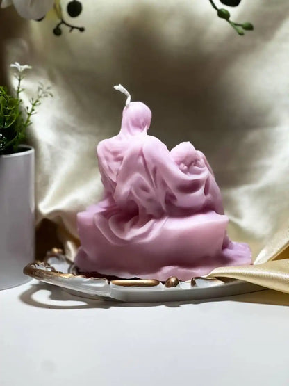 Italian Pieta Statue Candle 5.5x6 inches