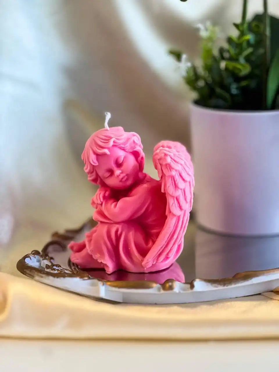 Cherub Baby Candle 4x4 inches