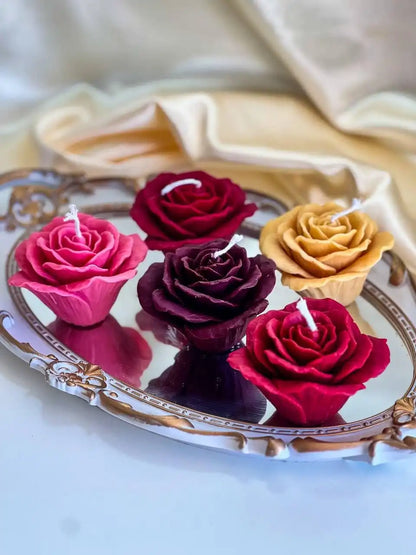 Delicate Rose Candle 2x3 inches