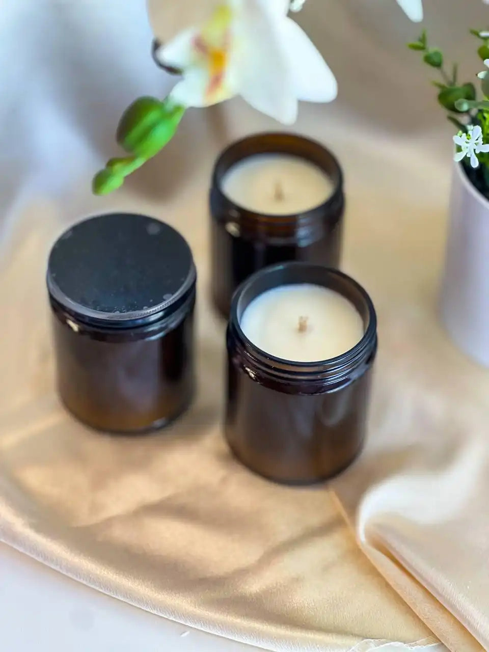 Amber Jar Candle 3.5x2.9 inches 8 fl.oz
