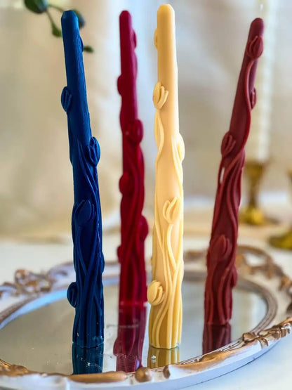 Tulips Taper Candle 9.25x7/8 inches