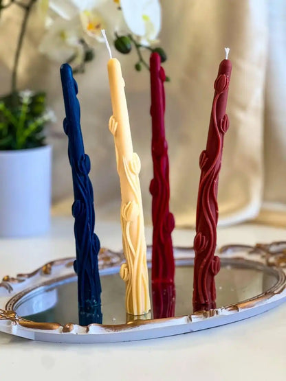 Tulips Taper Candle 9.25x7/8 inches