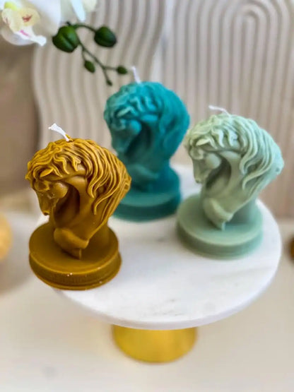 Horse Head Chess Candle 4.5x3 inches