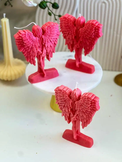 Wing Girl with Gun Candles 6x4.5 inches