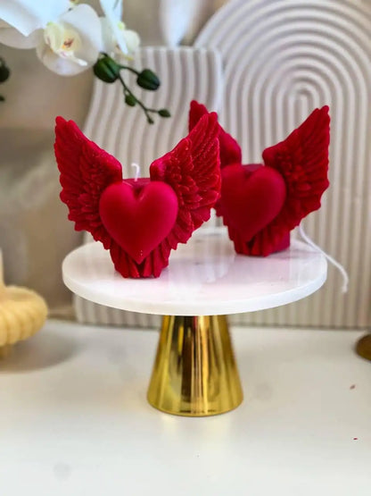 Heart Wing Candle 4.5x4.5 inches