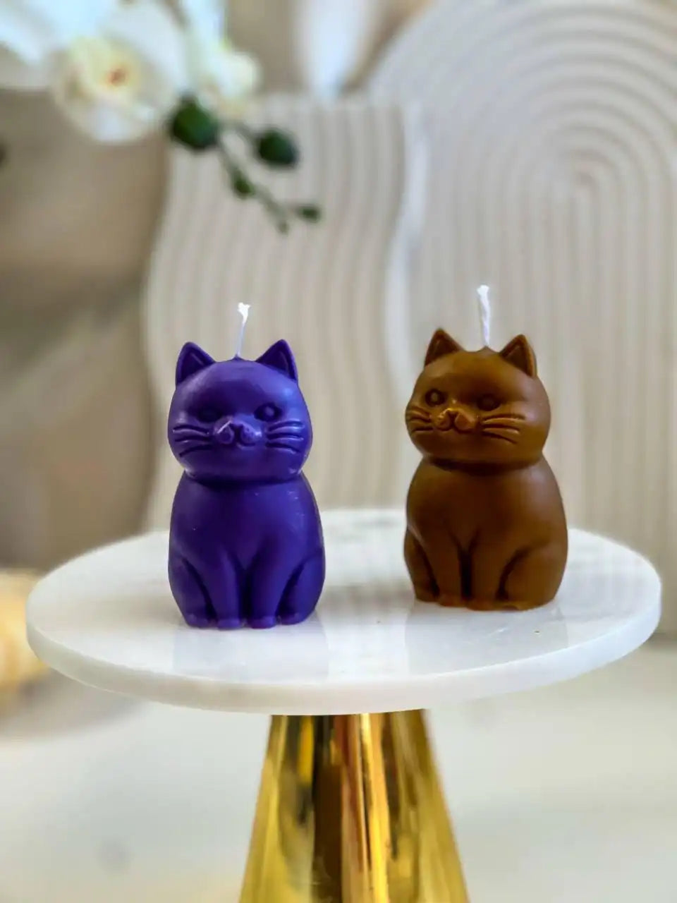 Small Cat Candle 3.25x1.75 inches