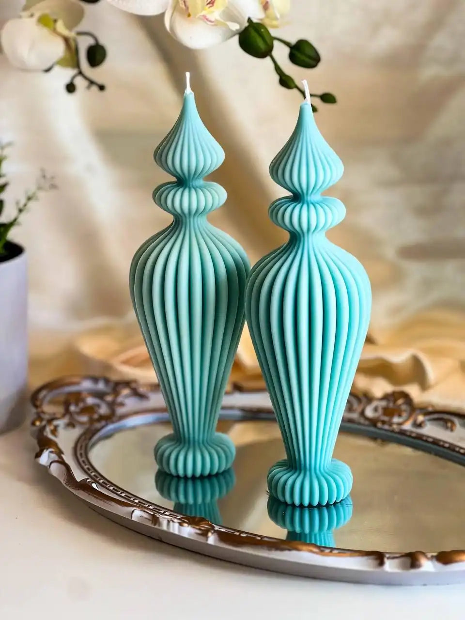 Stylish Irregular Pillar Candle 8.5x2 inches