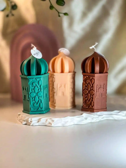 Castle Cylindrical Candle 4.5x inches