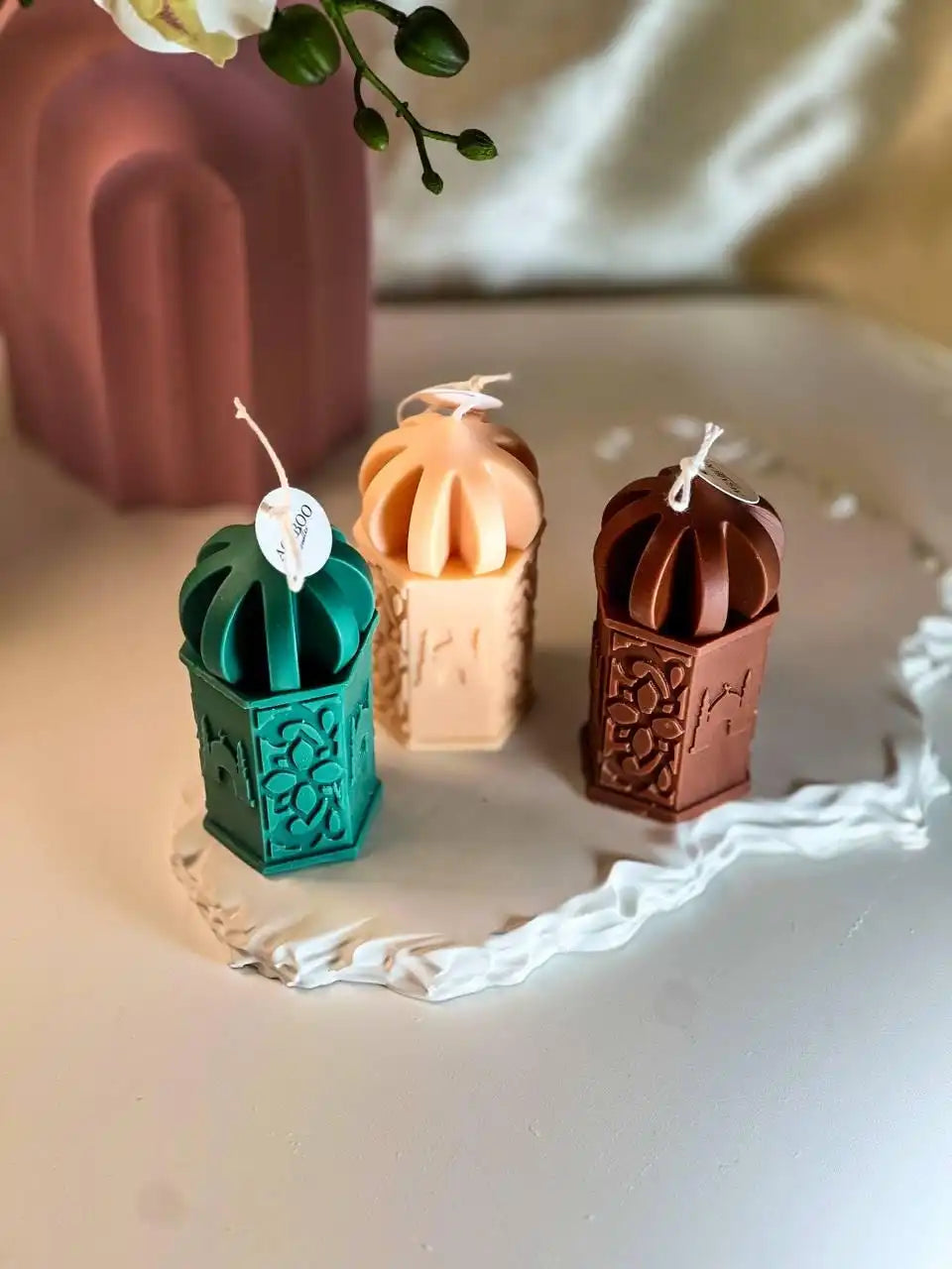 Castle Cylindrical Candle 4.5x inches