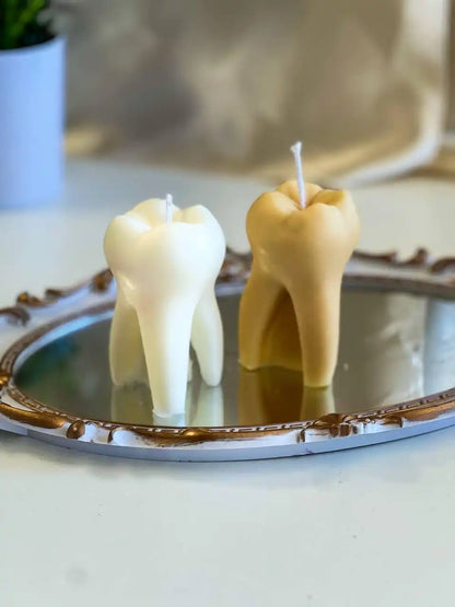 Tooth Shaped Candle 3.75x2 inches