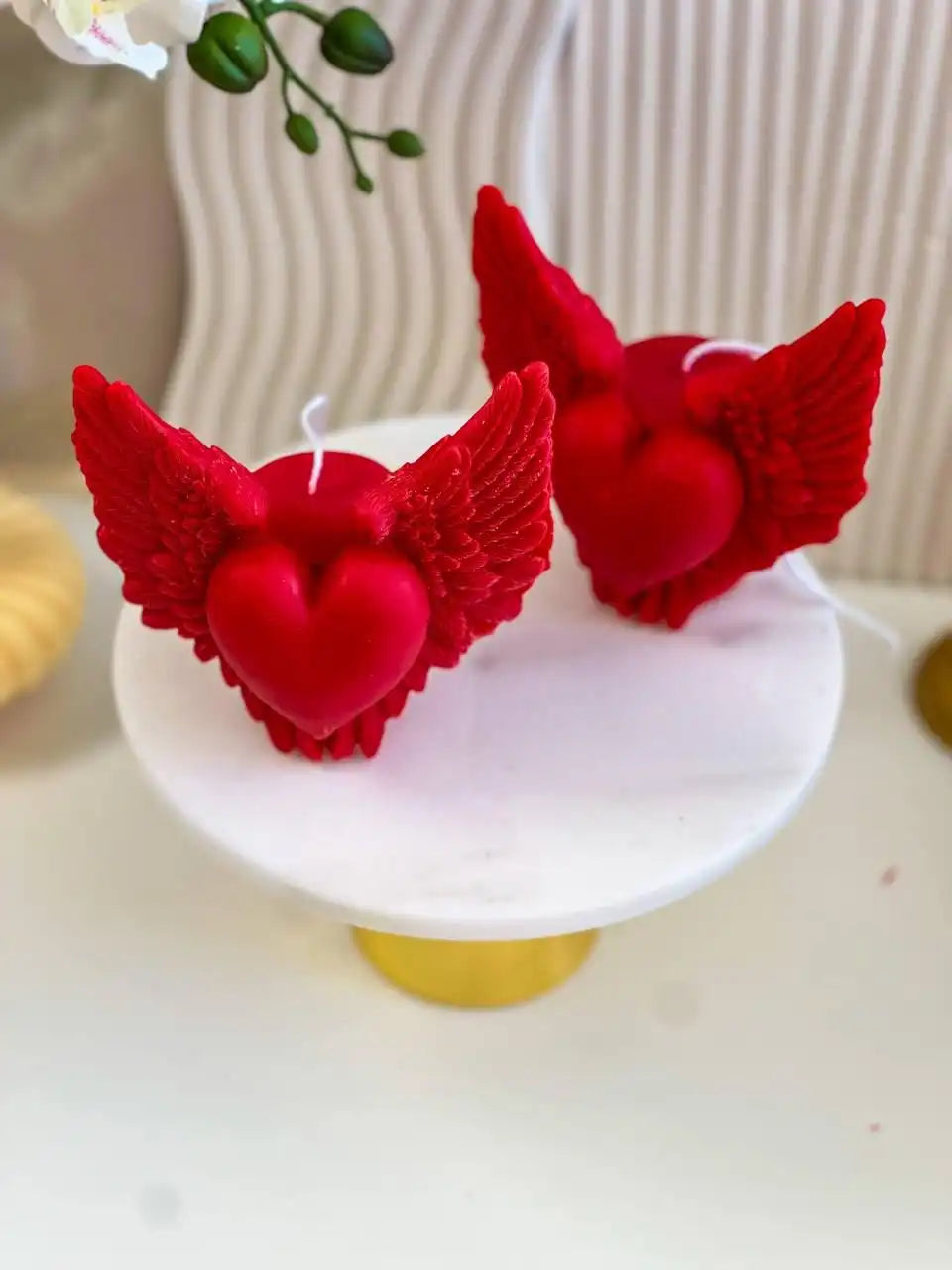 Heart Wing Candle 4.5x4.5 inches