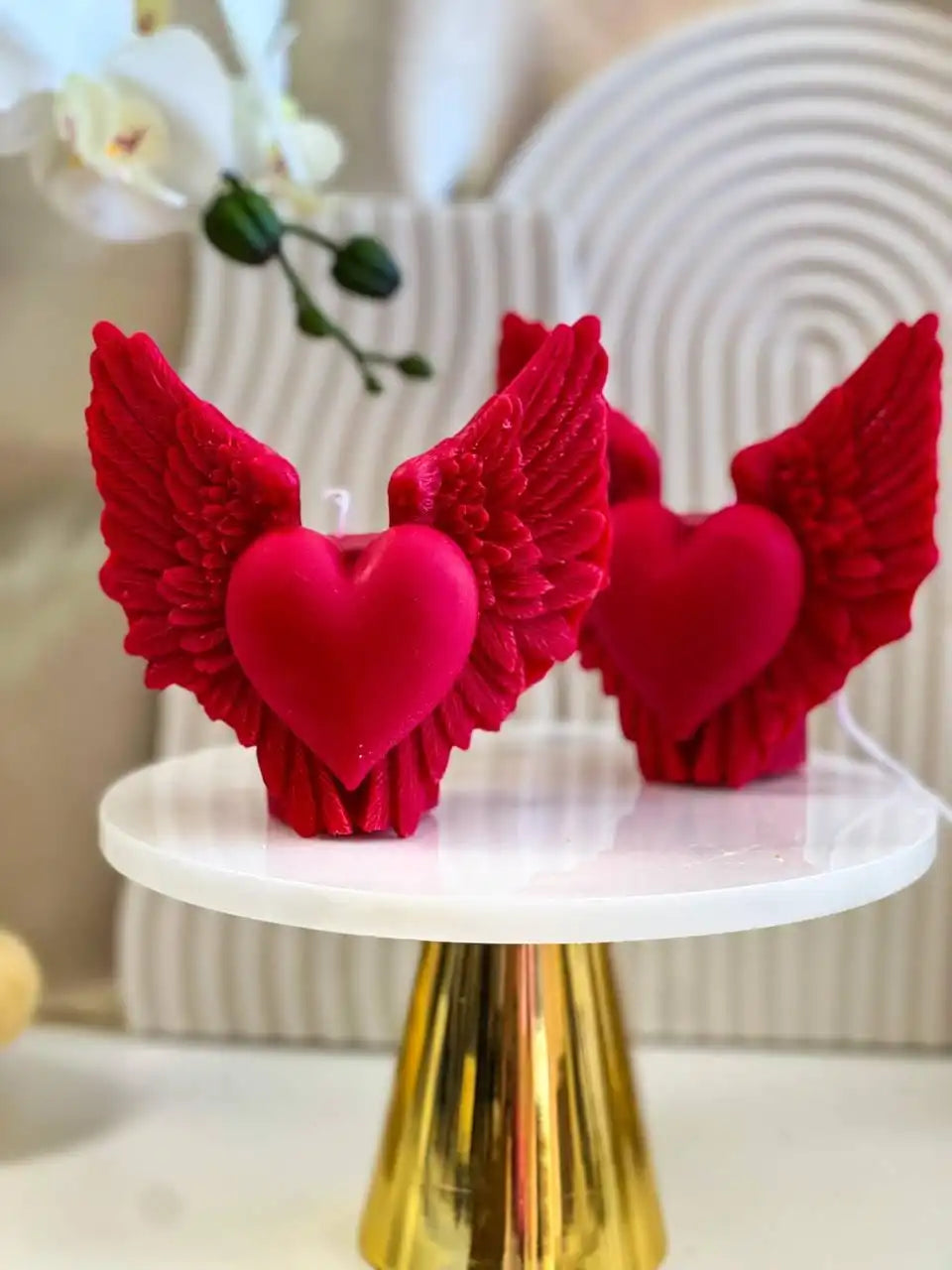 Heart Wing Candle 4.5x4.5 inches
