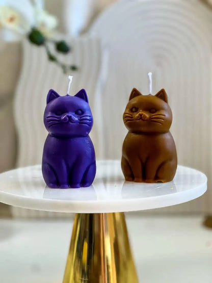 Small Cat Candle 3.25x1.75 inches